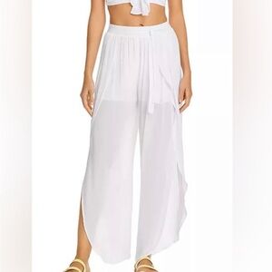 NWT Aqua Petal Beach Swim CoverUp Pant,Size-Small in White color